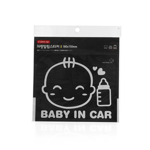 차량알림스티커(BABY IN CAR/화이트)  [0019]